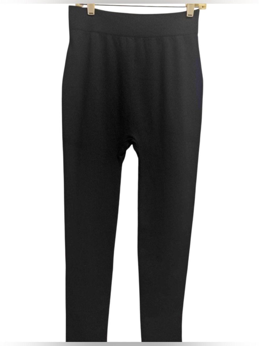 FREE HAVEN Black Ribbed High-Waisted Seamless Leggings - Size 2XL/3XL